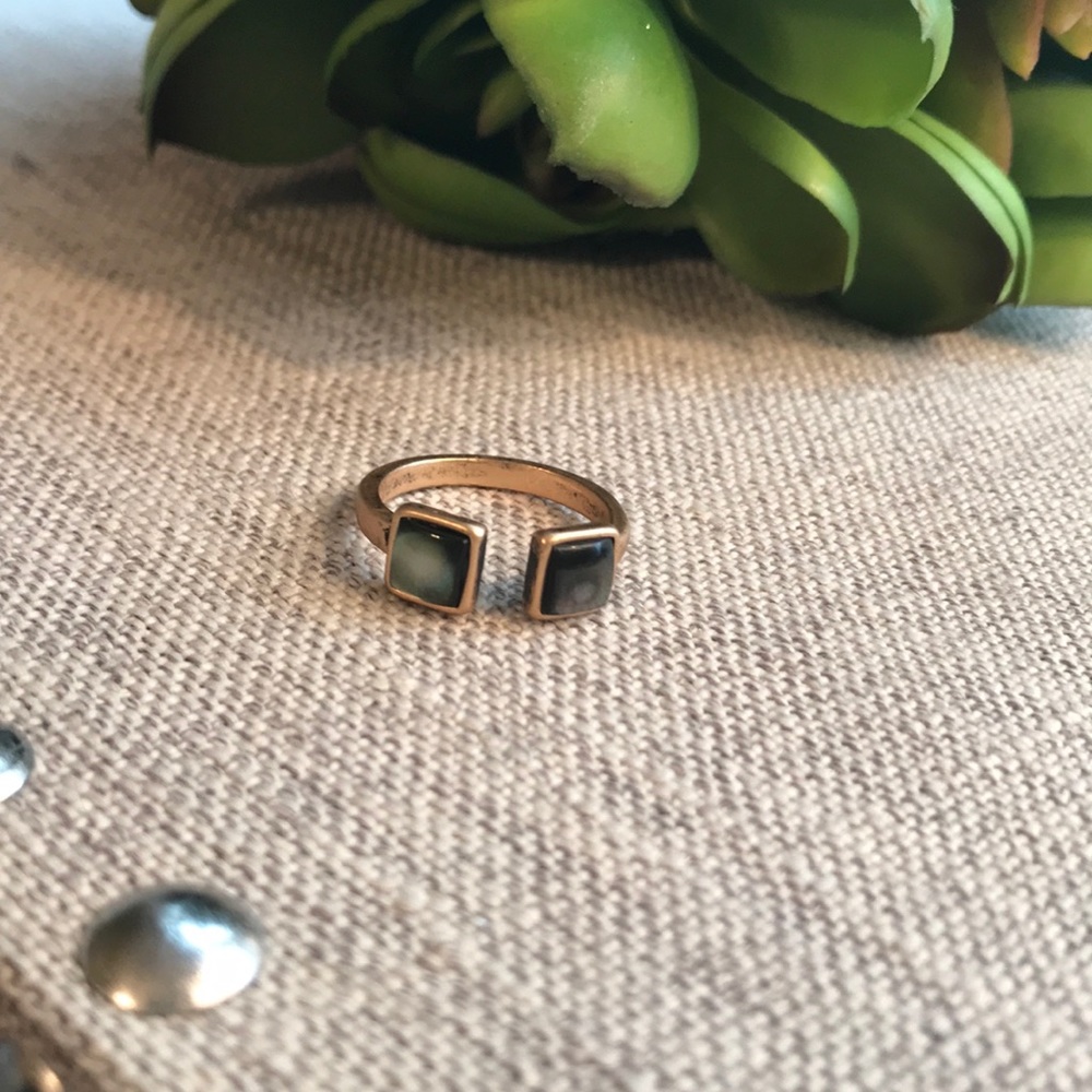 Beautiful Abalone Adjustable Gold Ring! - Picture 1 of 7